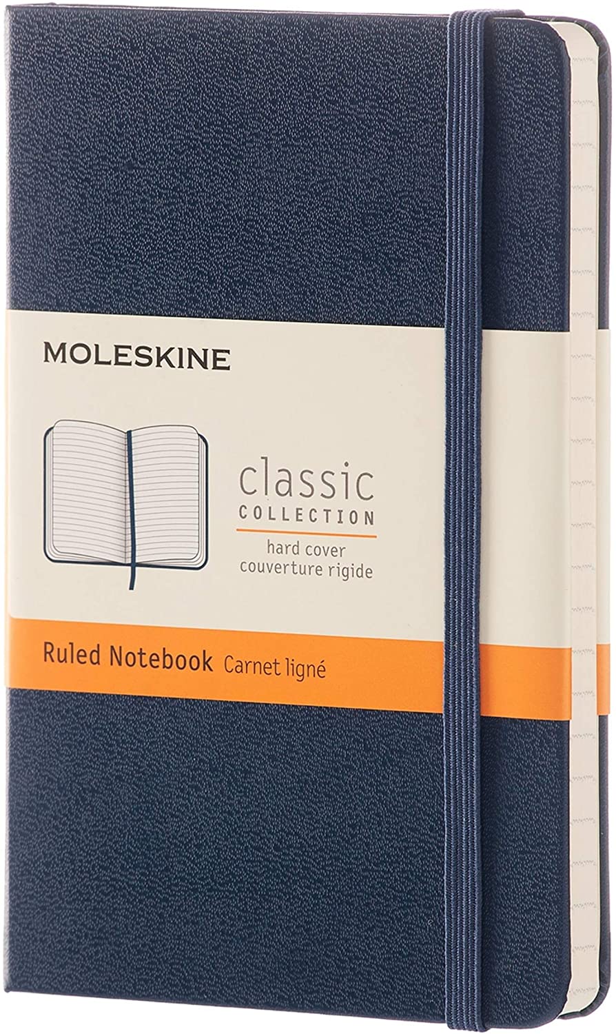 Moleskine Classic Notebook Ruled Blue Hard Cover