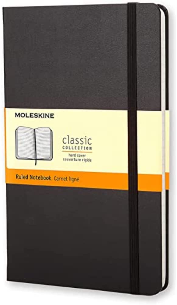 Moleskine Classic Notebook Ruled Black Hard Cover