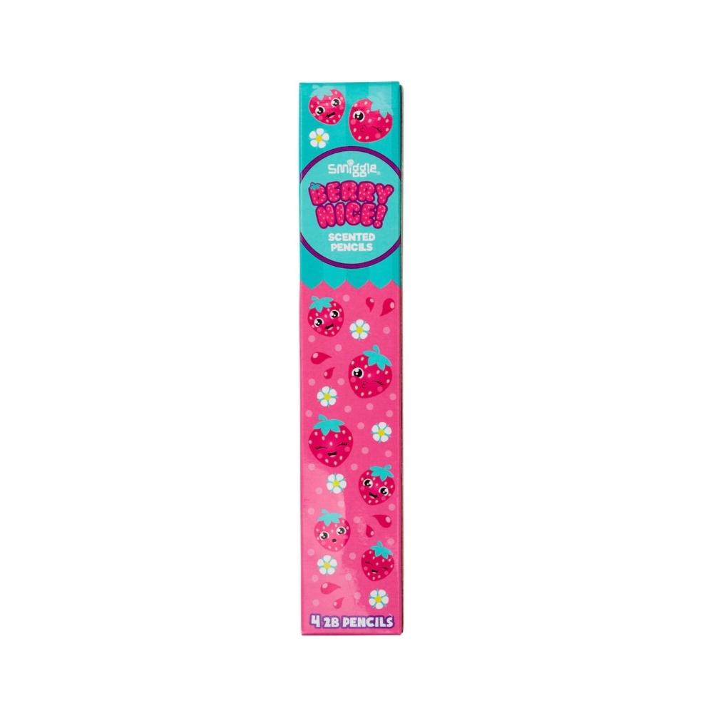Smiggle Strawberry Scented Pencil Pack X 4