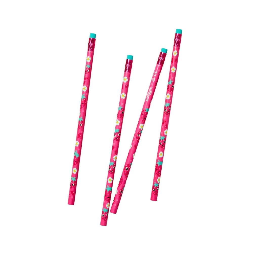 Original Smiggle Strawberry Scented Pencil Pack X 4